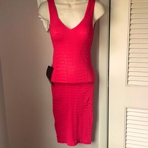 NWT Bebe Sweetheart Neck Textured Bodycon Dress